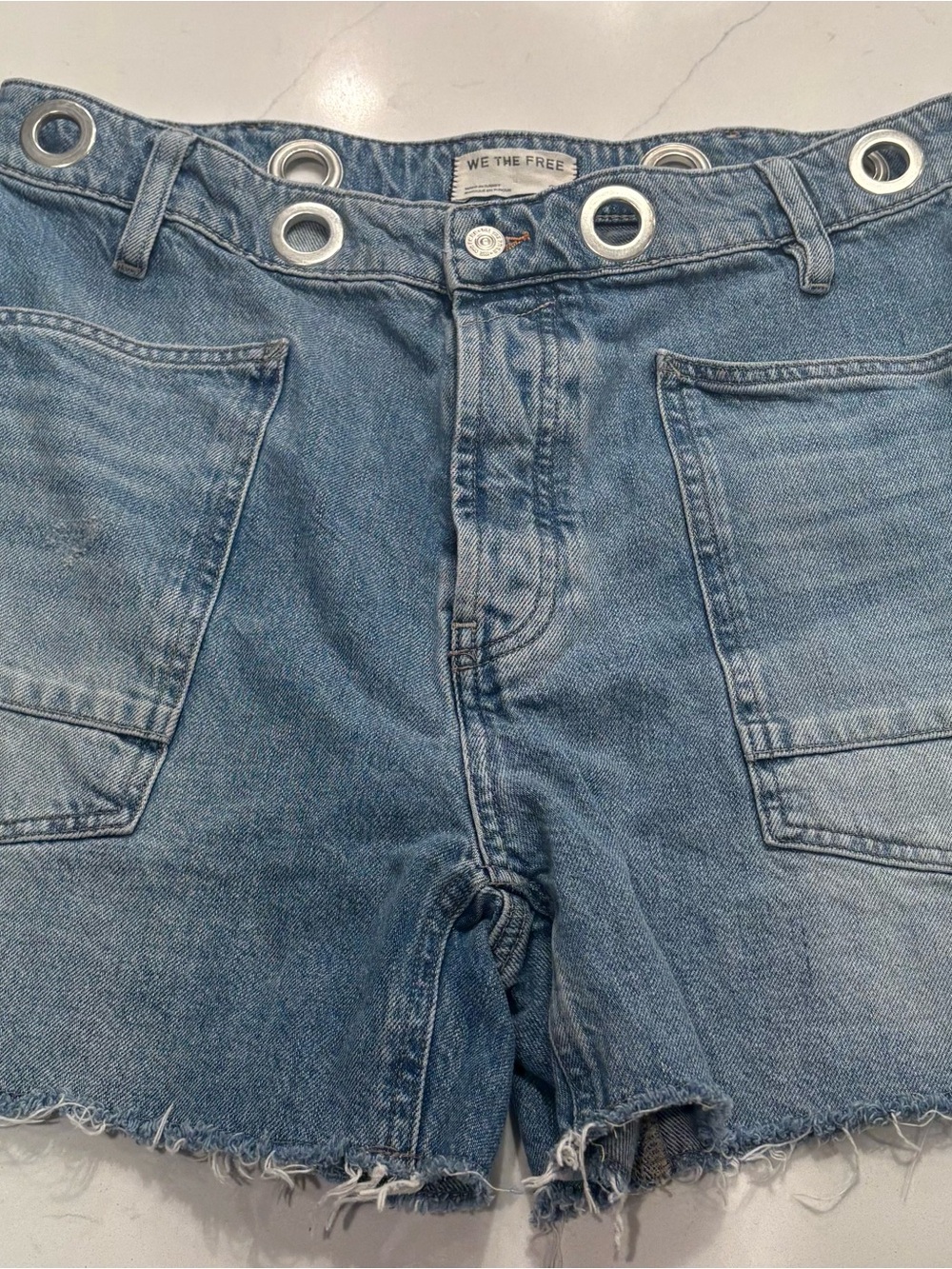 Free People Denim Moxie Barrel Shorts